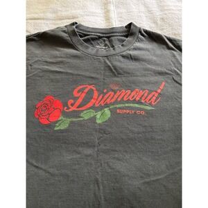 Vintage Diamond Supply Co. Tee‎ T-Shirt Unisex Size XL Black Rose Logo Cotton